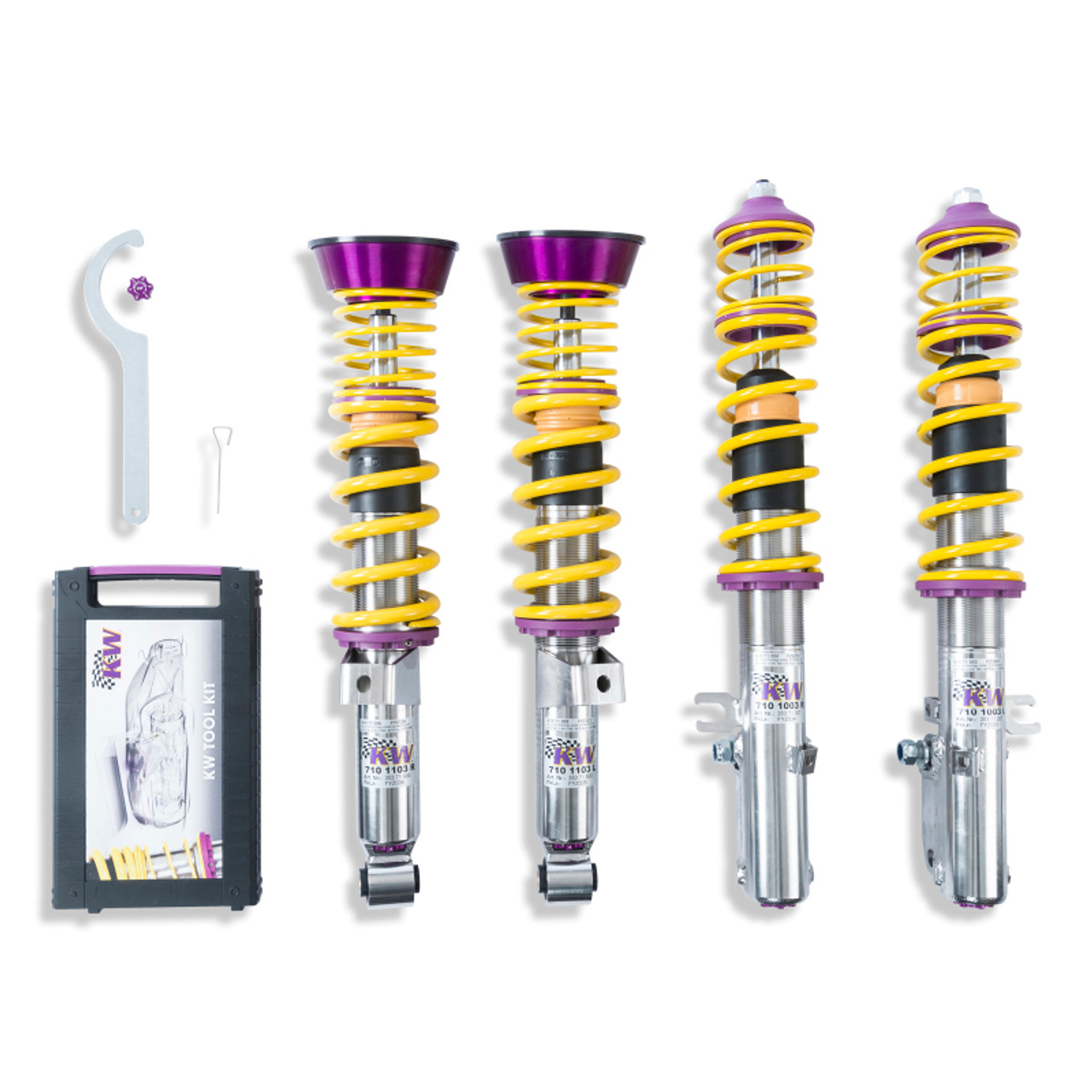 KW Coilover Kit V3 Porsche 911 (993) Carrera 4 4S Turbo; incl. Convertible - 35271005
