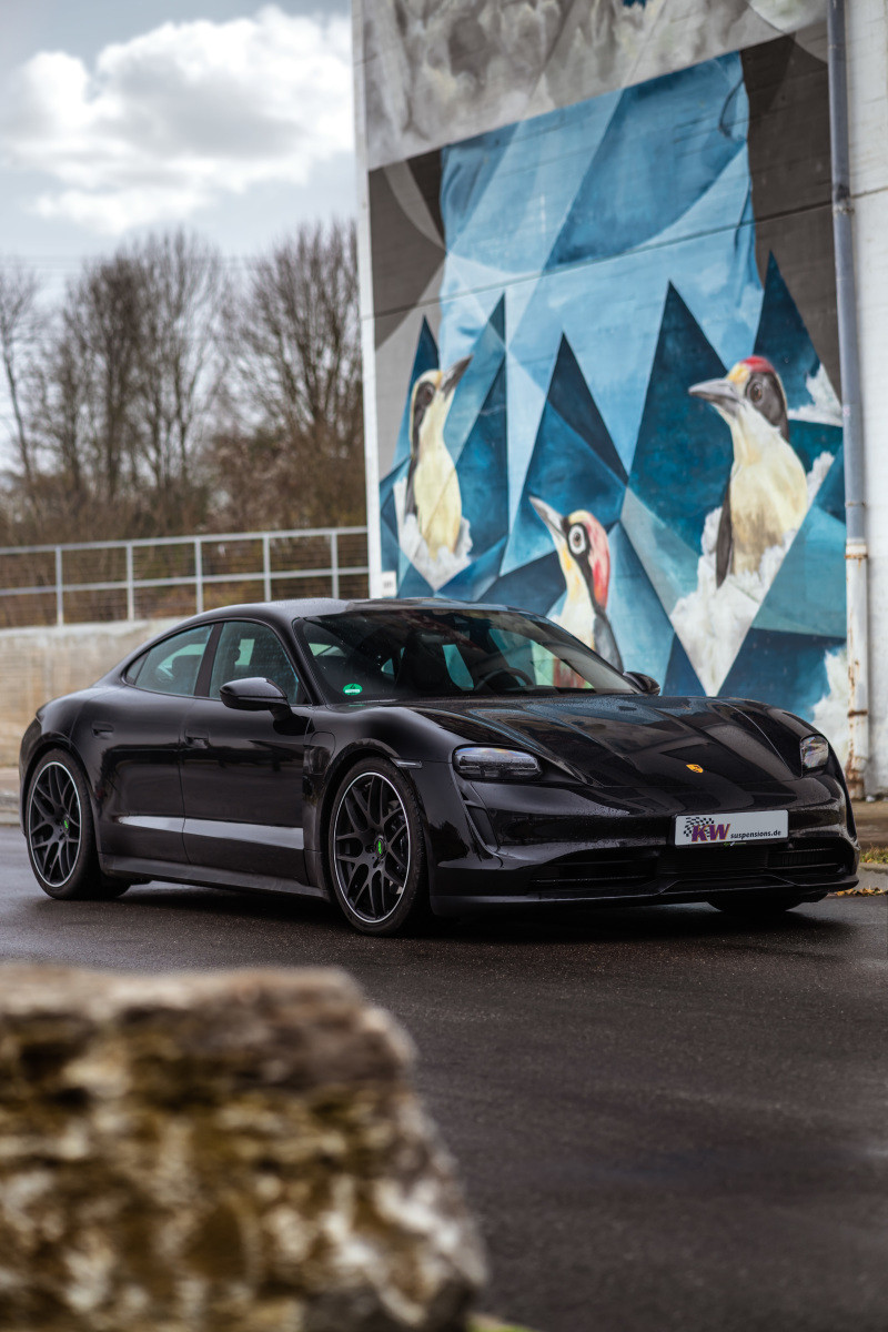 KW Coilover Kit V4 2021+ Porsche Taycan (Y1A) Sedan 2WD (Without Air Suspension) - 3A771095