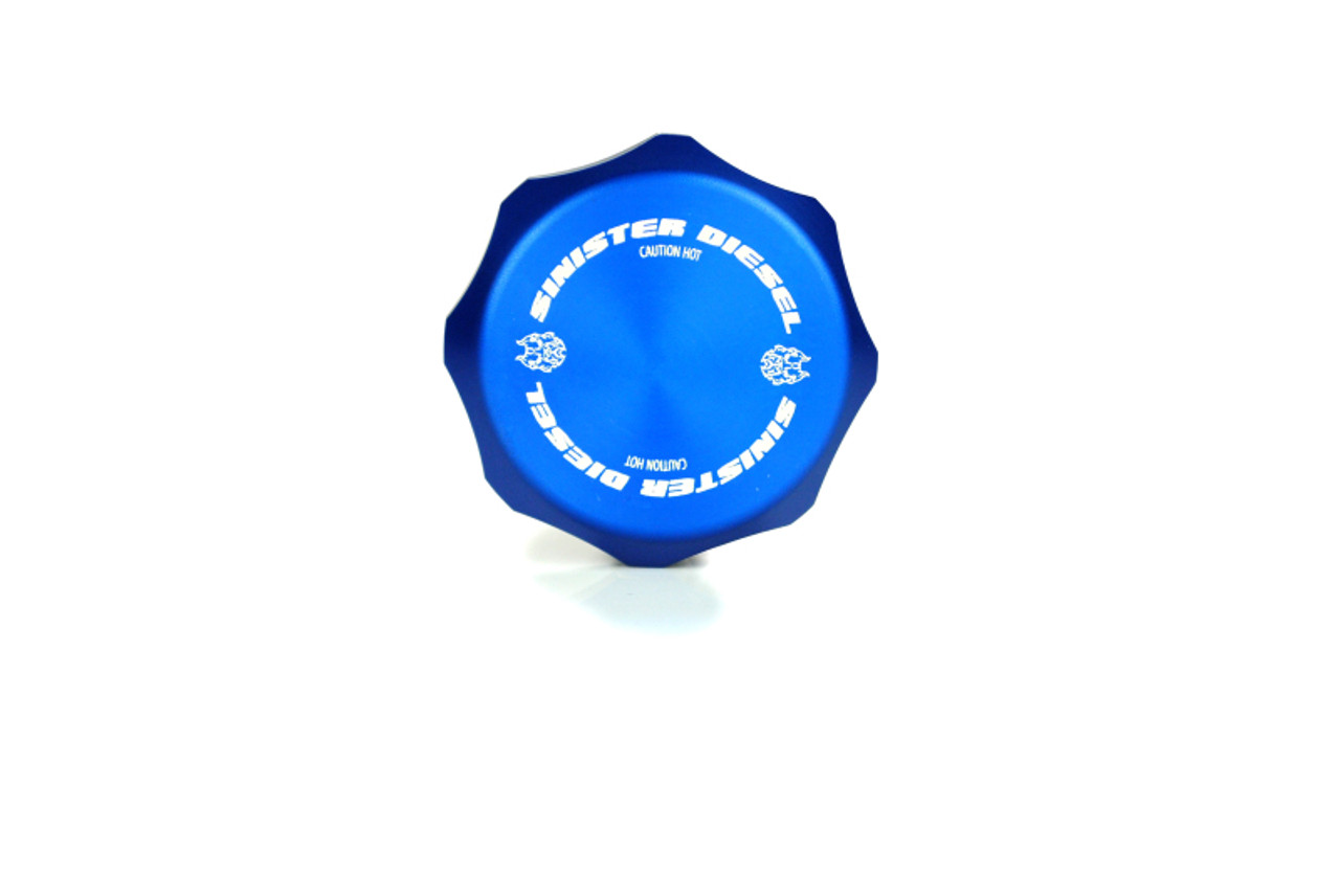 Sinister Diesel 03-07 Ford 6.0L Billet Blue Cap Kit - SD-BCK-6.0