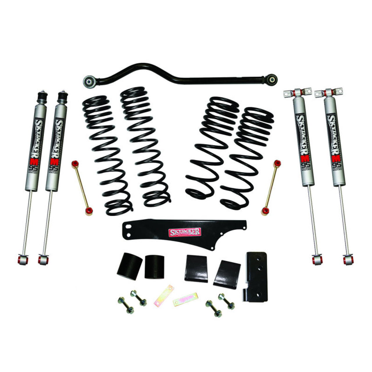 Skyjacker 2007-2018 Jeep Wrangler JK 4 Door 4WD Long Travel 3.5in-4in Lift Kit w/M95 Monotube Shocks - JK40BPMLT