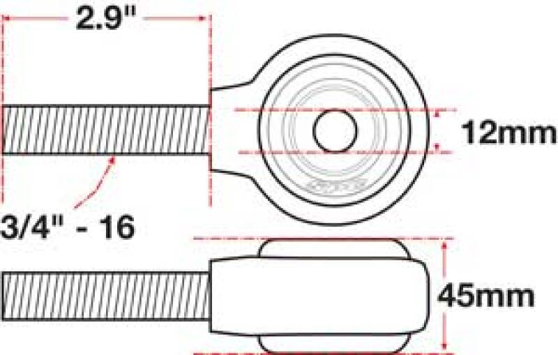 SPC Performance XAXIS Rod End Ball Joint - 15764
