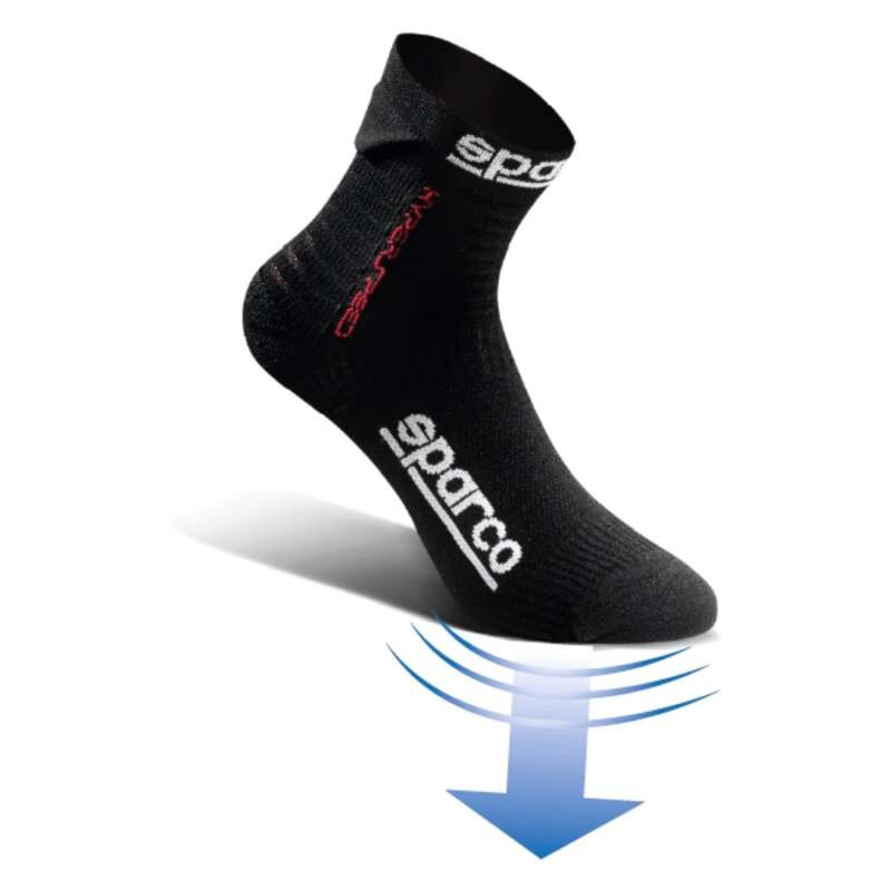 Sparco Socks Hyperspeed 44-45 Black/Blue - 01290NRAZ4445 Photo - Close Up