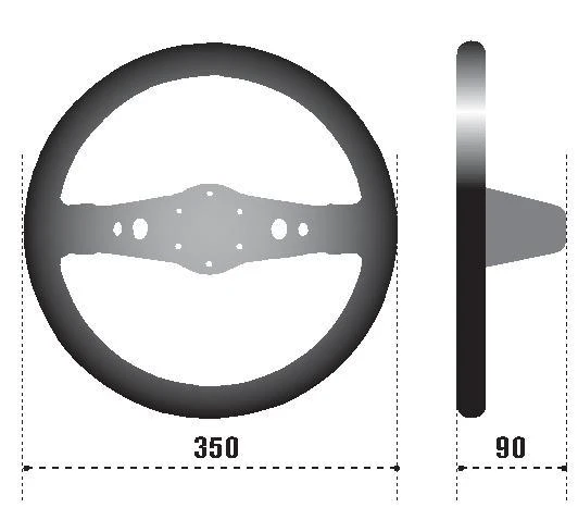 Sparco Steering Wheel 215 Suede Black - 015R215CSN Photo - Primary