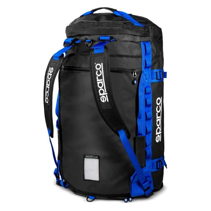 Sparco Bag Dakar Duffle SMALL Black/Blu - 016443NRAZ Photo - Close Up