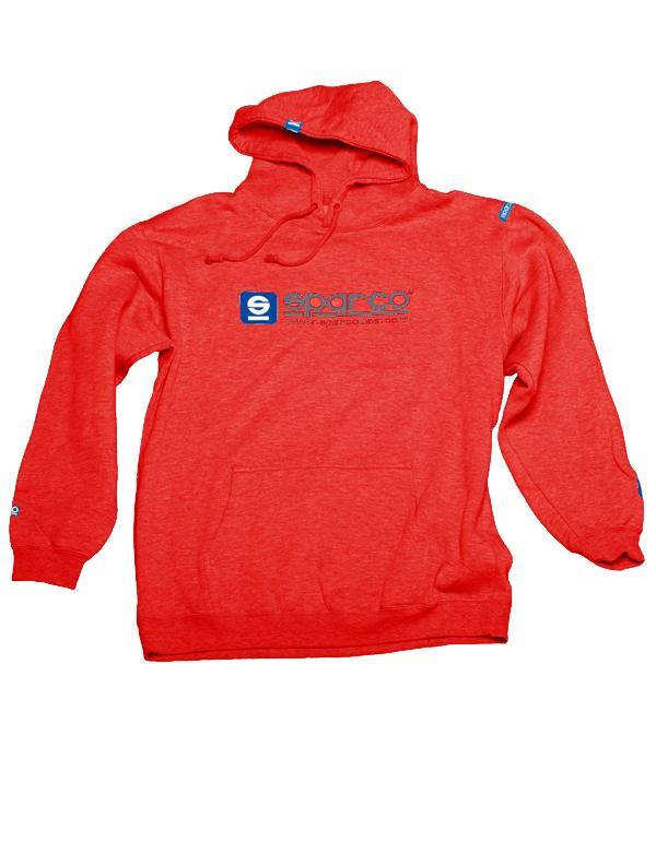 Sparco Sweatshirt Hooded WWW Red SMALL - SP03100RS1S Photo - Primary