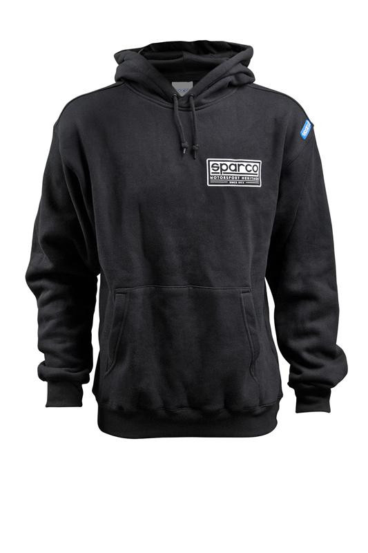 Sparco Sweatshirt Hooded Heritage Blk Xs - SP03200NR0XS Photo - Primary