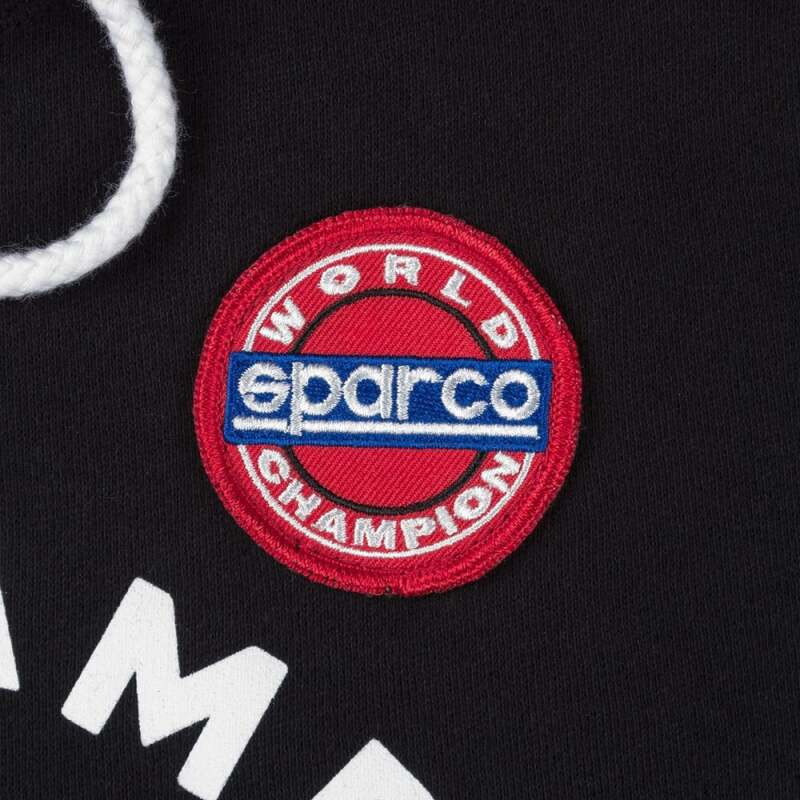 Sparco Sweatshirt Hooded 77 Black MED - SP03400NR2M Photo - Close Up