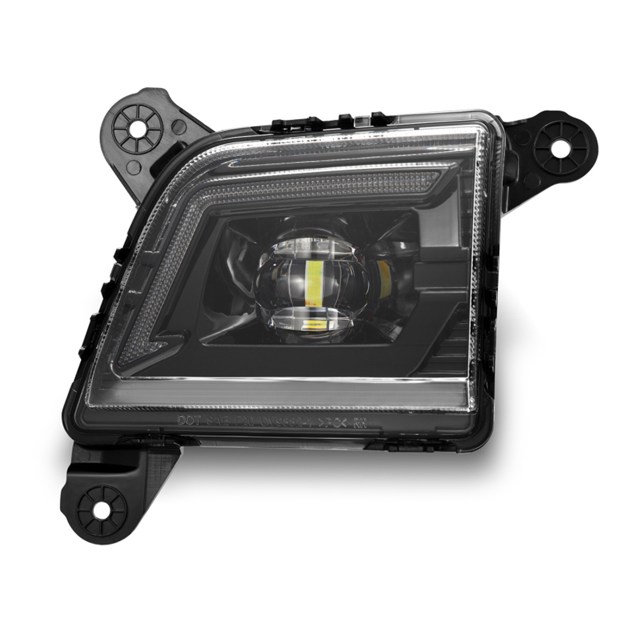 AlphaRex 19-23 Chevrolet Silverado 2500/3500HD DoubleTap Dual Color LED Projector Fog Lights - 210017