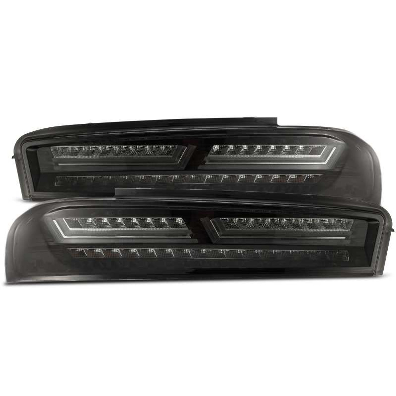 AlphaRex 16-18 Chevrolet Camaro PRO-Series LED Tail Lights Jet Black - 610010