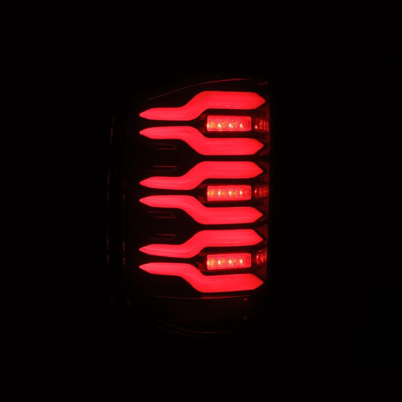 AlphaRex 14-18 Chevy Silverado 1500 Luxx-Series LED Tail Lights Black/Red w/Activ Light/Seq Signal - 620050 User 4