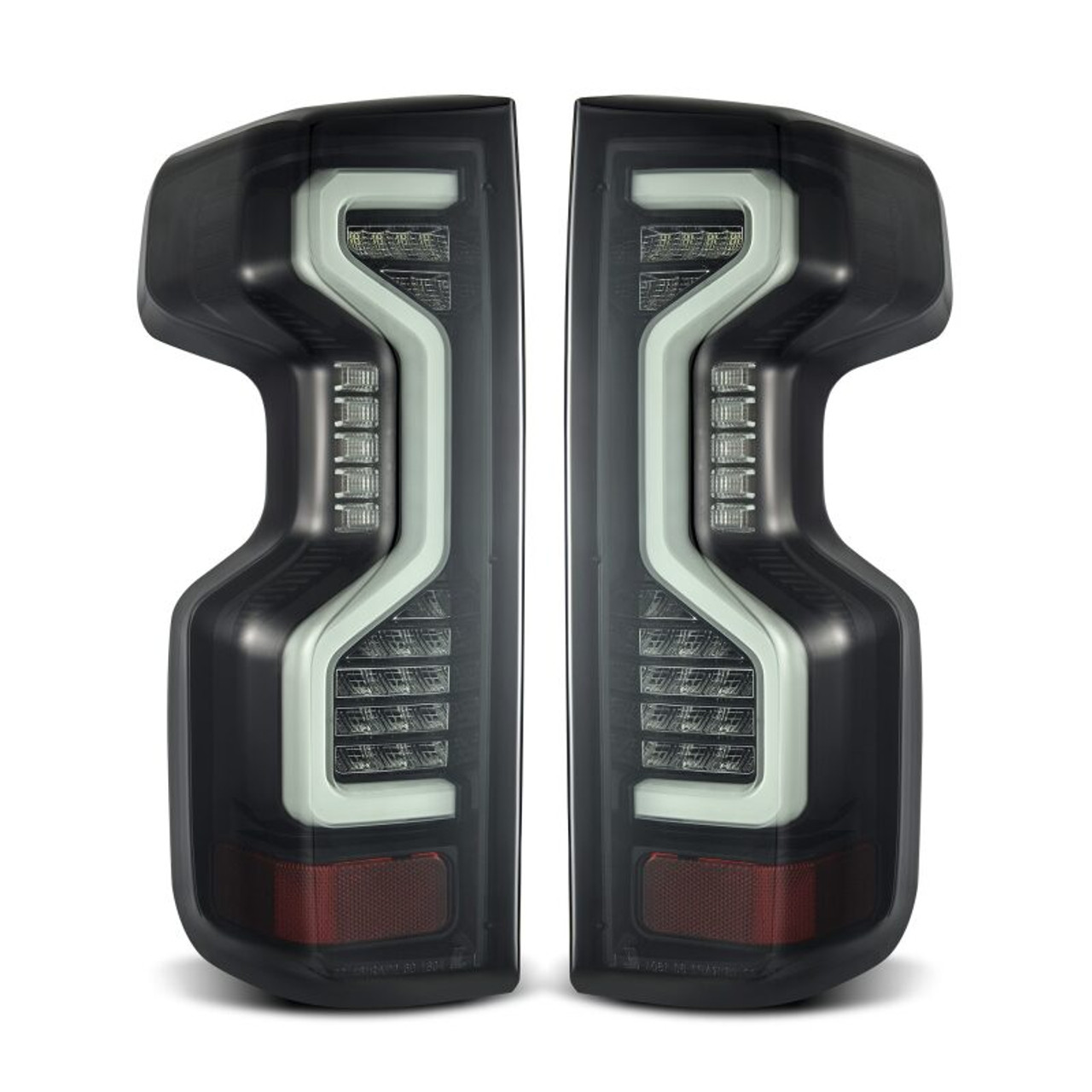 AlphaRex 19-23 Chevrolet Silverado 1500/2500HD/3500HD PRO-Series LED Tail Lights Jet Black - 620070 Photo - Primary