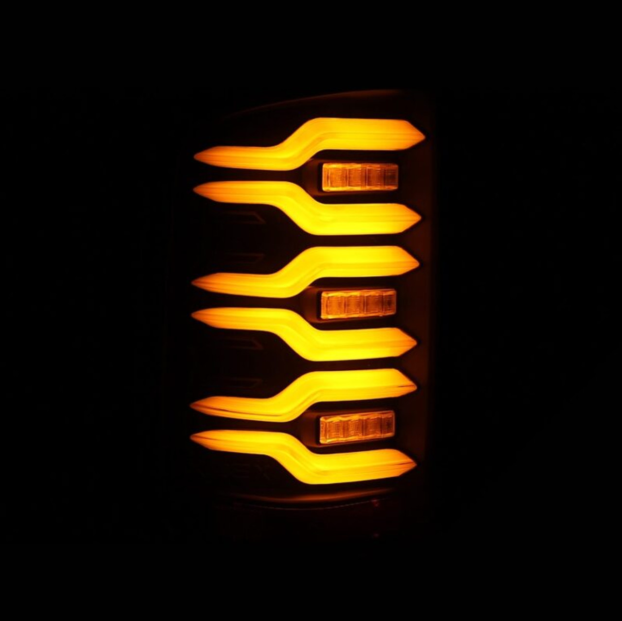 AlphaRex 14-18 GMC Sierra 1500/2500HD/3500HD LUXX-Series LED Tail Lights Blk w/Actv Light & Seq. Sig - 630040 User 6