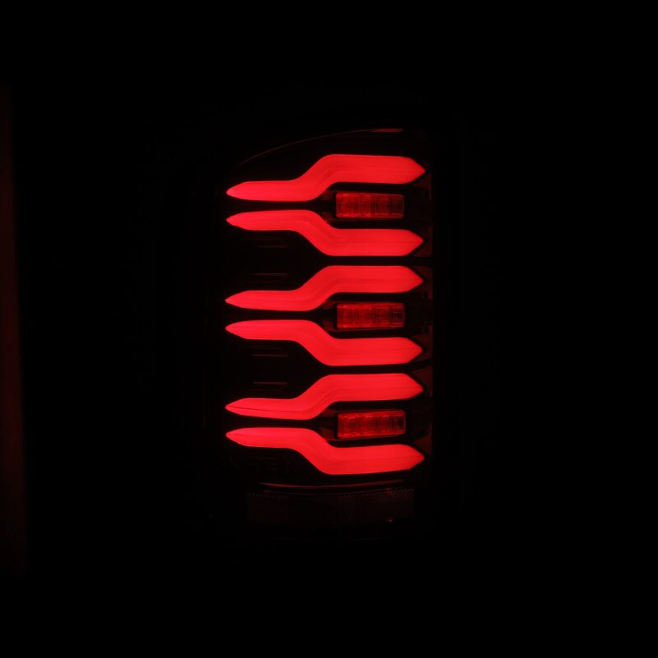 AlphaRex 14-18 GMC Sierra 1500/2500HD/3500HD LUXX-Series LED Tail Lights Blk/Red w/Actv Lgt Seq. Sig - 630050 User 3