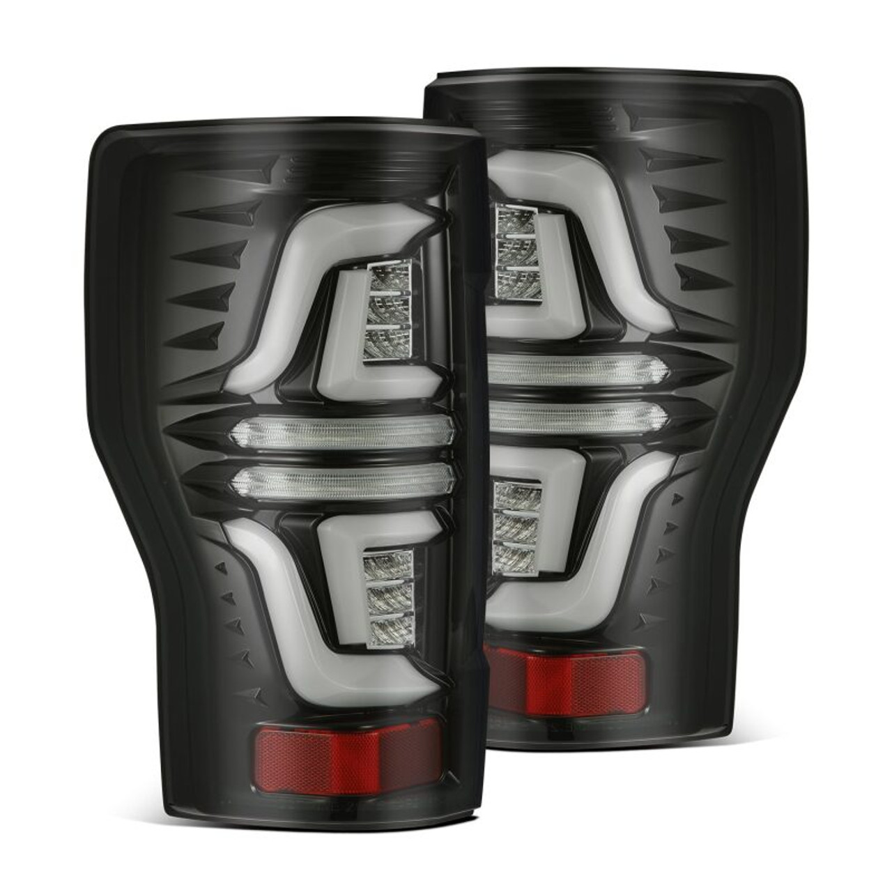 AlphaRex 17-19 Ford F250 Super Duty PRO-Series LED Tail Lights Red Smoke (w/o Blind Spot Sensor) - 657020 Photo - Primary