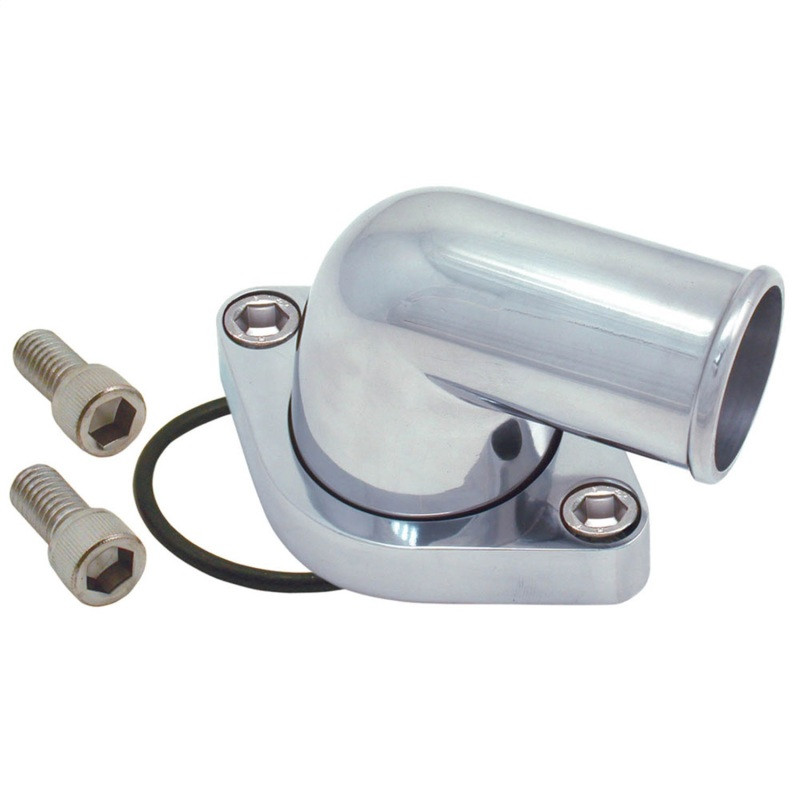 Spectre Chevy 90 Degree Swivel Water Neck - Polished Aluminum - 4933