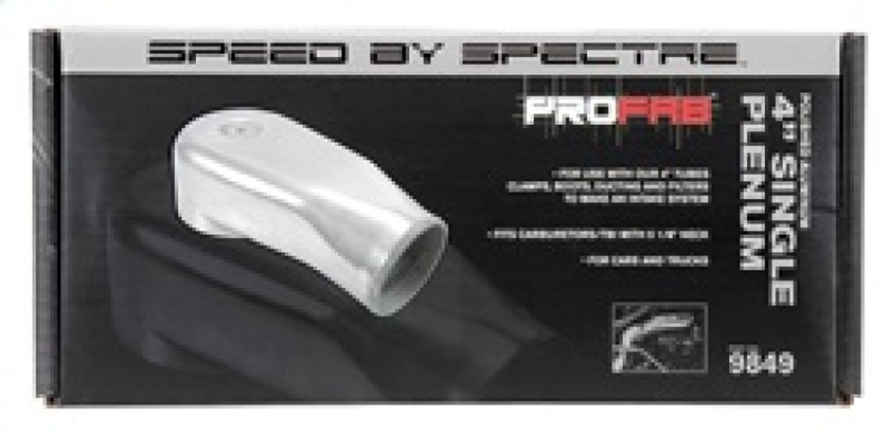 Spectre Plenum 4in. OD x 9in. (Air Cleaner to Stud Inlet) - Single - 9849