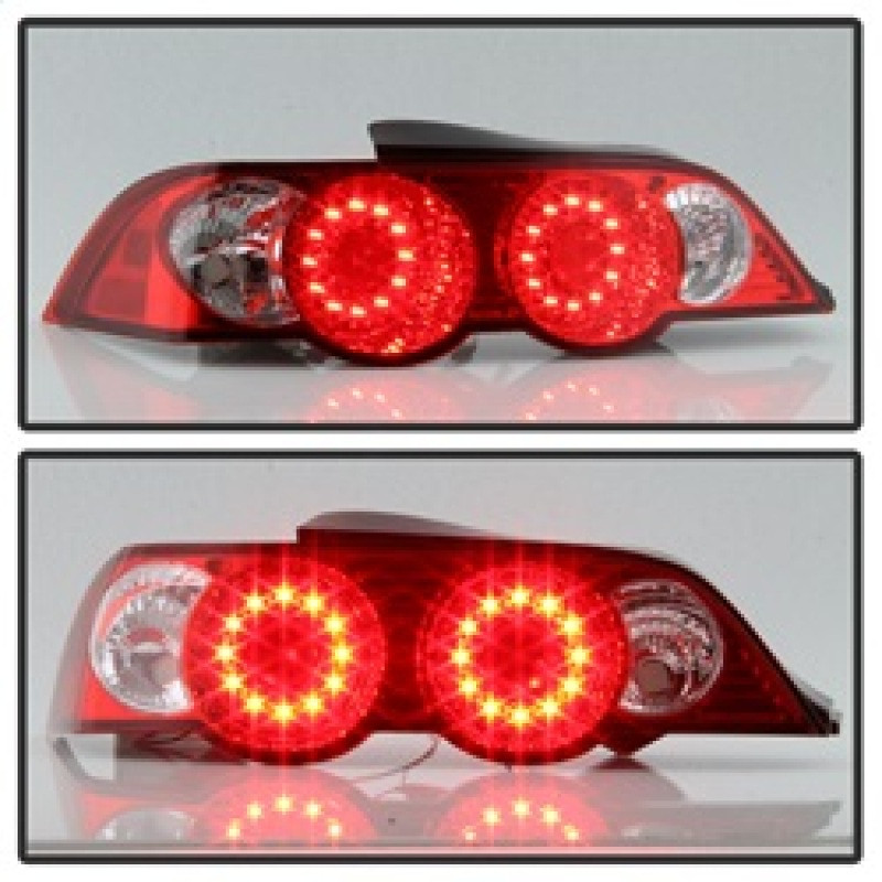 Spyder Acura RSX 02-04 LED Tail Lights Red Clear ALT-YD-ARSX02-LED-RC - 5000385