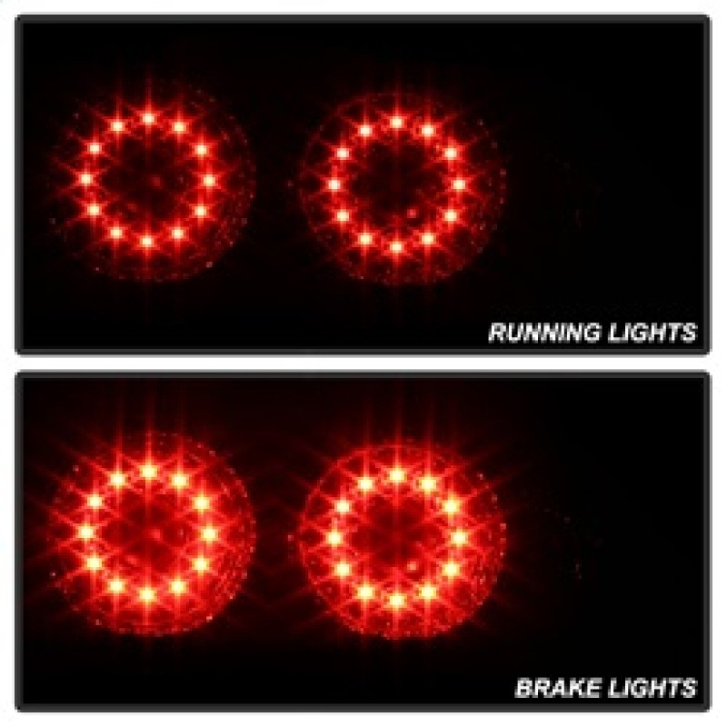 Spyder Acura RSX 02-04 LED Tail Lights Red Clear ALT-YD-ARSX02-LED-RC - 5000385