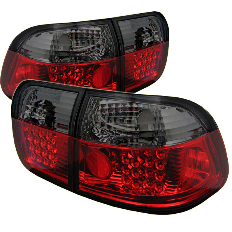 Spyder Honda Civic 96-98 4Dr LED Tail Lights Red Smoke ALT-YD-HC96-4D-LED-RS - 5005038