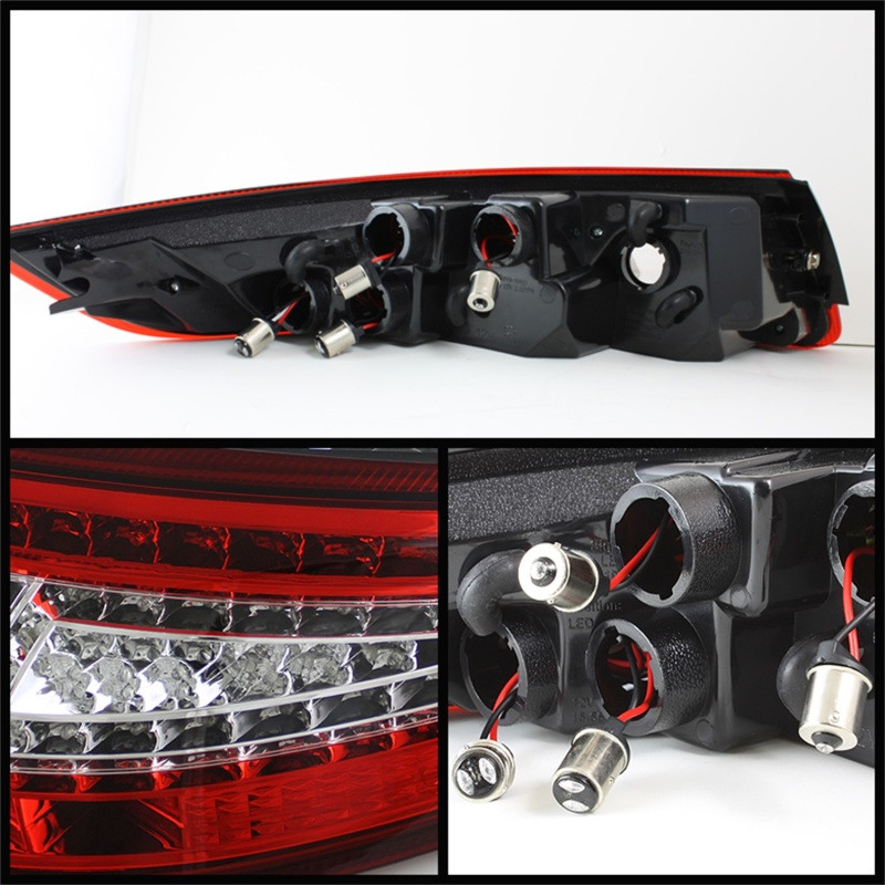 xTune Porsche 911 997 05-08 LED Tail Lights Red Clear ALT-ON-P99705-LED-RC - 5008848