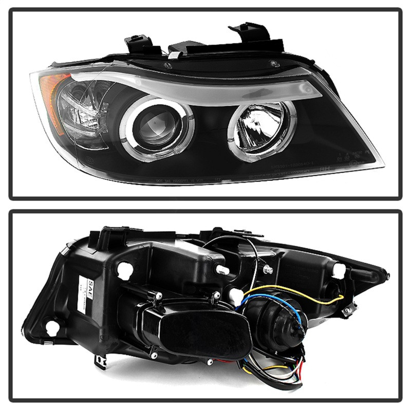 Spyder BMW E90 3-Series 06-08 Projector LED Halo Amber Reflector Rplc Bulb Blk PRO-YD-BMWE9005-AM-BK - 5009005