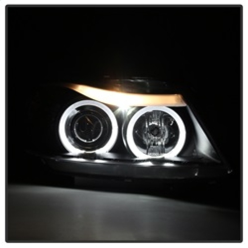 Spyder BMW E90 3-Series 06-08 Projector LED Halo Amber Reflector Rplc Bulb Blk PRO-YD-BMWE9005-AM-BK - 5009005