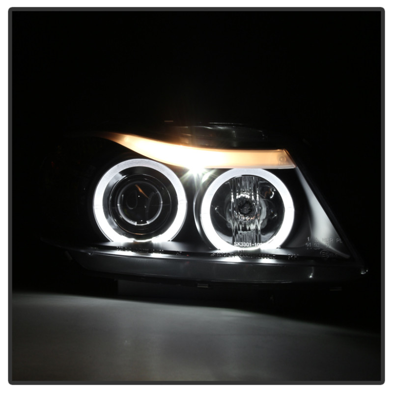 Spyder BMW E90 3-Series 06-08 Projector LED Halo Amber Reflector Rplc Bulb Blk PRO-YD-BMWE9005-AM-BK - 5009005