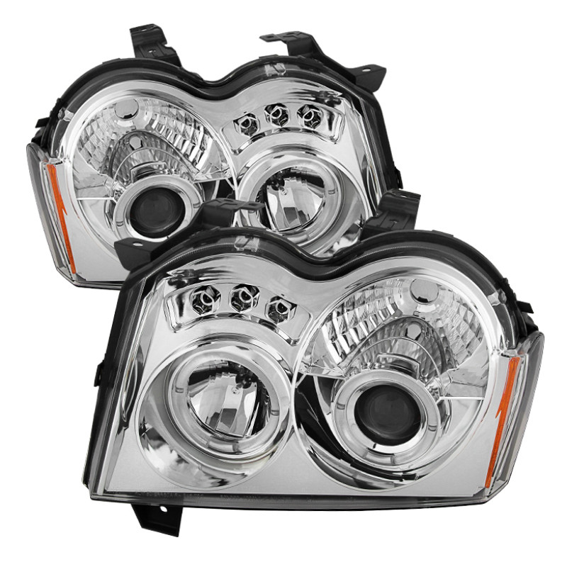 Spyder Jeep Grand Cherokee 05-07 Projector Headlights LED Halo LED Chrm Low 9006 PRO-YD-JGC05-HL-C - 5011107
