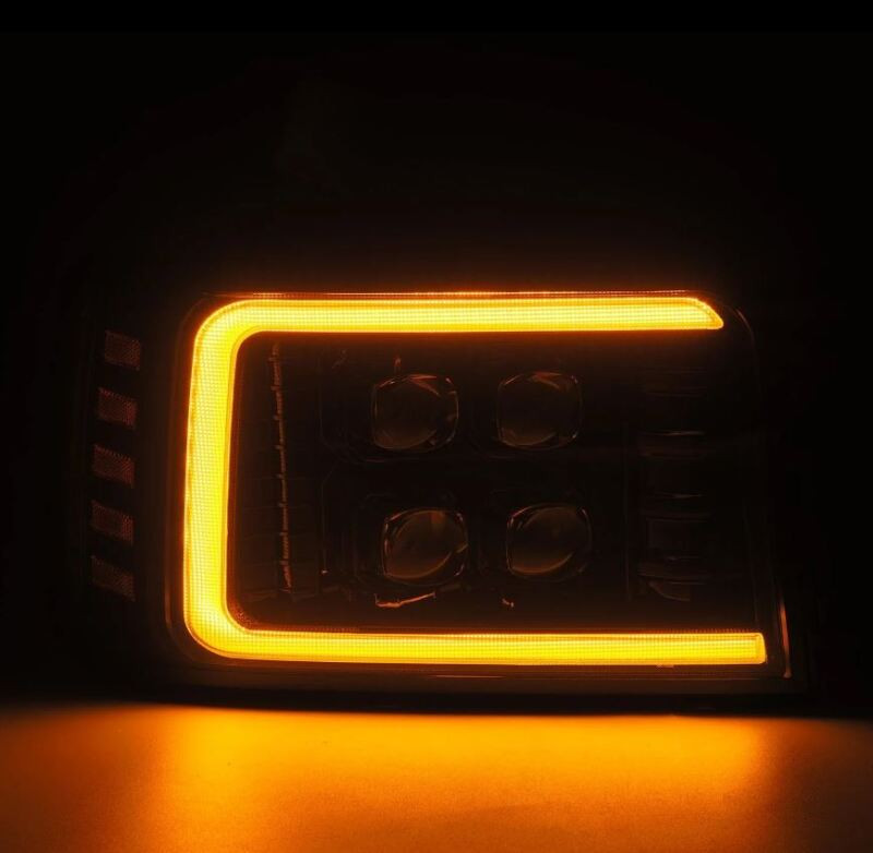AlphaRex 92-96 Ford F-Series/Bronco NOVA-Series LED Proj Headlight Alpha-Bk w/Actv Light SS &amp; SBDRL - 880269 User 3