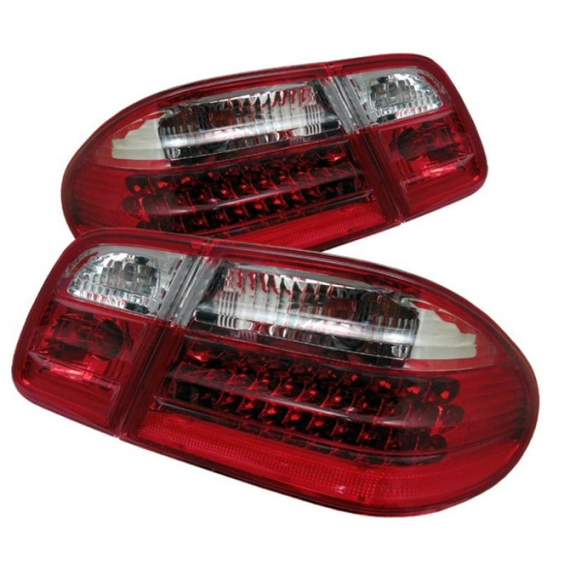 xTune Mercedes Benz W210 E-Class 96-02 LED Tail Lights Red Clear ALT-CL-MBW210-LED-RC - 5020642