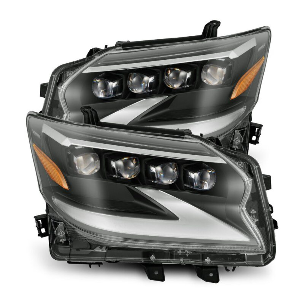 AlphaRex 14-19 Lexus GX 460 NOVA LED Projector Headlights Plank Style Black w/Activ Light/Seq Signal - 880300 Photo - Primary