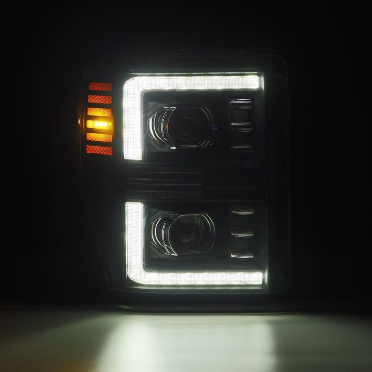 AlphaRex 08-10 Ford F250-550 PRO-Series Projector headlights Black w/Activ Light/Seq Signal - 880308 User 3