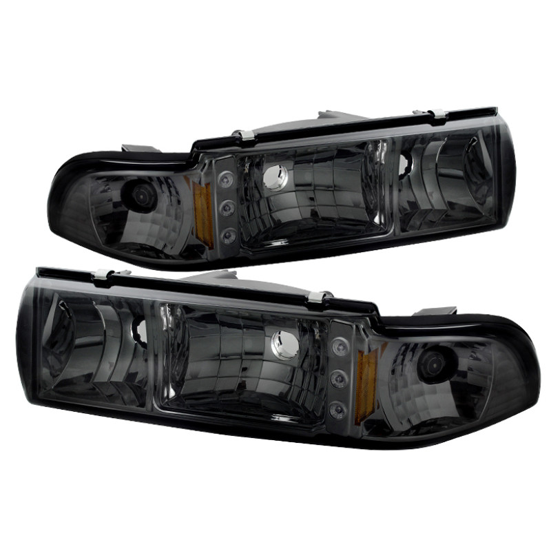 xTune Chevy Caprice 91-96 / Impala 91-96 1Pc LED Crystal Headlights Smoke HD-ON-CCP91-1PC-LED-SM - 5031648