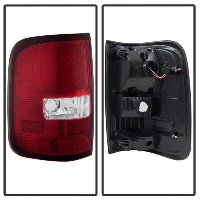 xTune Ford F150 Styleside 04-08 LED Tail Lights Red Clear ALT-ON-FF15004-LED-RC - 5034069