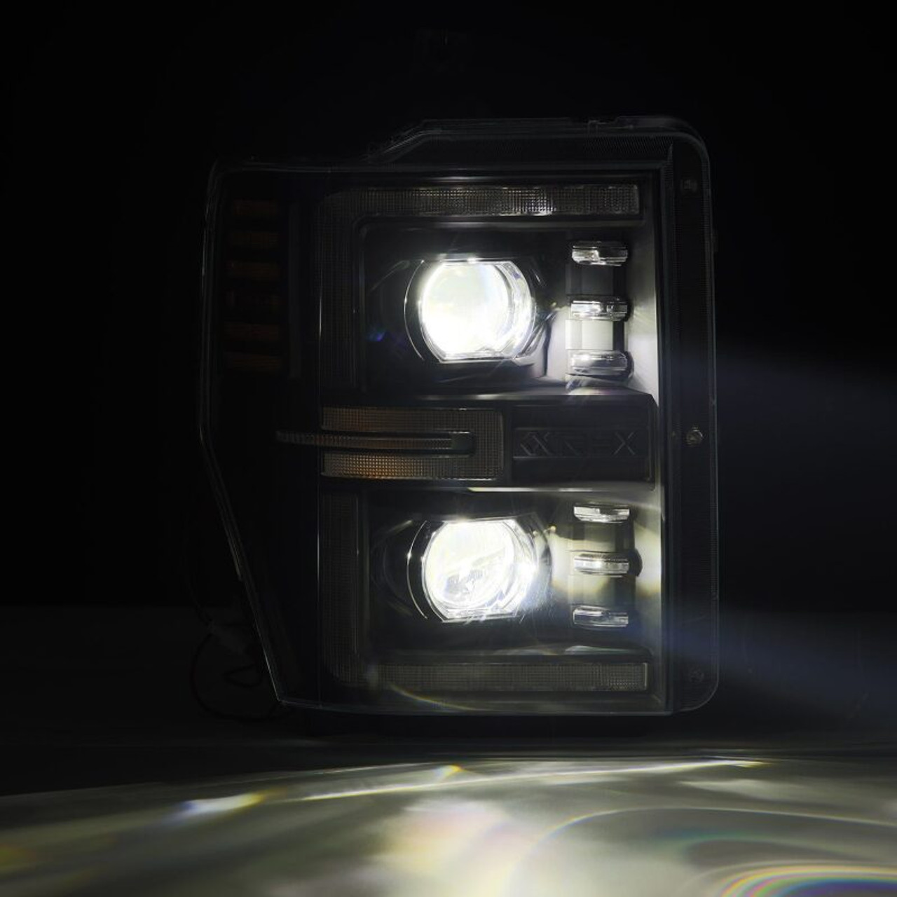 AlphaRex 08-10 Ford F250-550 LUXX-Series LED Projector Headlights Black w/Activ Light/Seq Signal - 880312 User 2