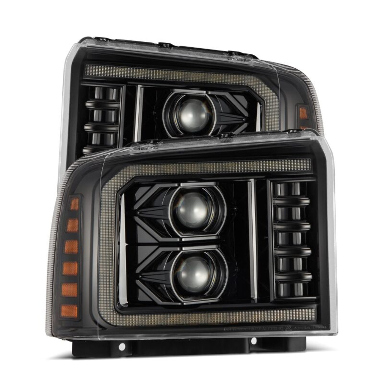 AlphaRex 05-07 Ford F250-550 PRO-Series Projector Headlights Alpha-Black - 880314 Photo - Primary