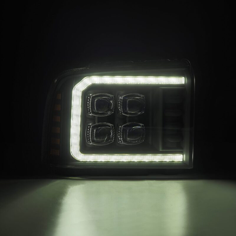 AlphaRex 05-07 Ford F250/350/450/550 Super Duty NOVA LED Proj HL Blk w/Actv Light & Seq Sig + SB DRL - 880319 User 2