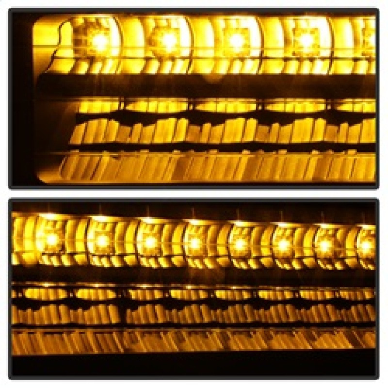 xTune 92-94 Blazer Full Size Corner/LED Bumper Headlights Black HD-JH-CCK88-LED-AM-BK-SET - 5069542