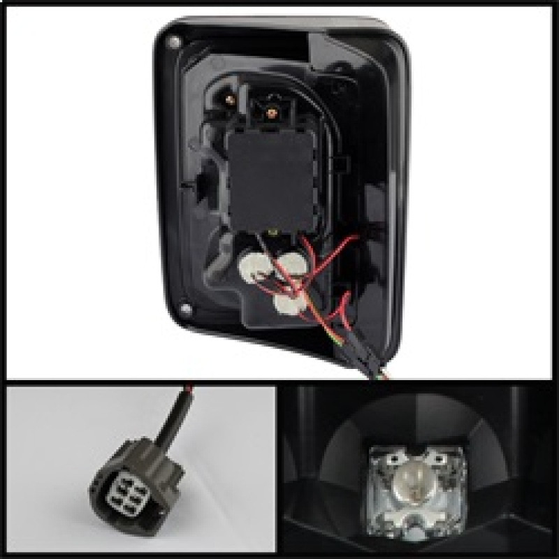 Spyder Jeep Wrangler 07-15 LED Tail Lights Black ALT-YD-JWA07-LED-BK - 5070395