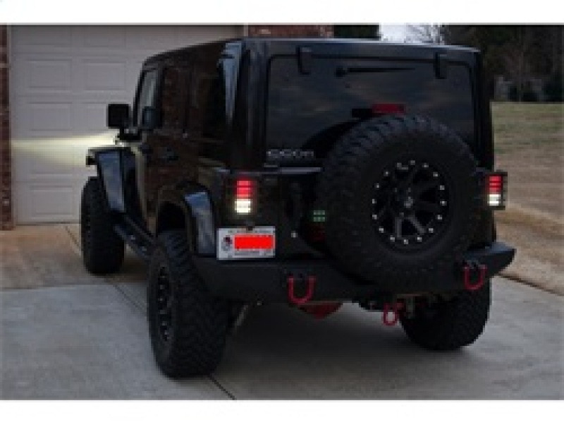 Spyder Jeep Wrangler 07-15 LED Tail Lights Black ALT-YD-JWA07-LED-BK - 5070395