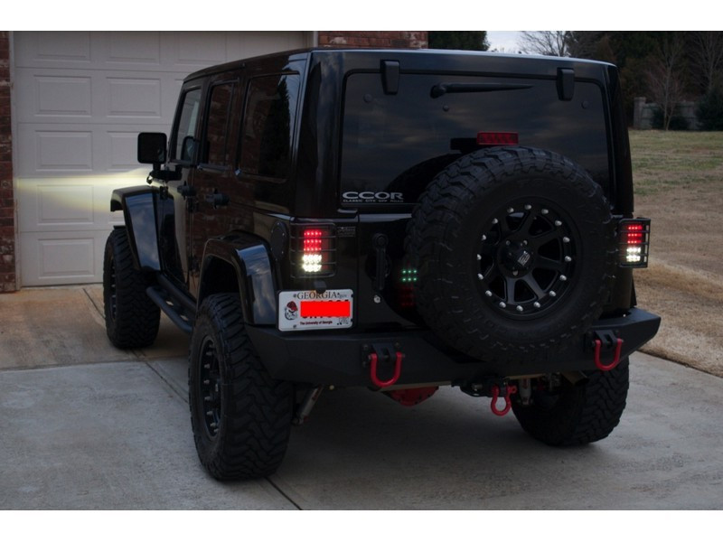 Spyder Jeep Wrangler 07-15 LED Tail Lights Black ALT-YD-JWA07-LED-BK - 5070395