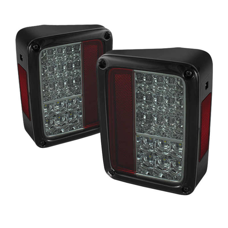 Spyder Jeep Wrangler 07-15 LED Tail Lights Smoke ALT-YD-JWA07-LED-SM - 5070418
