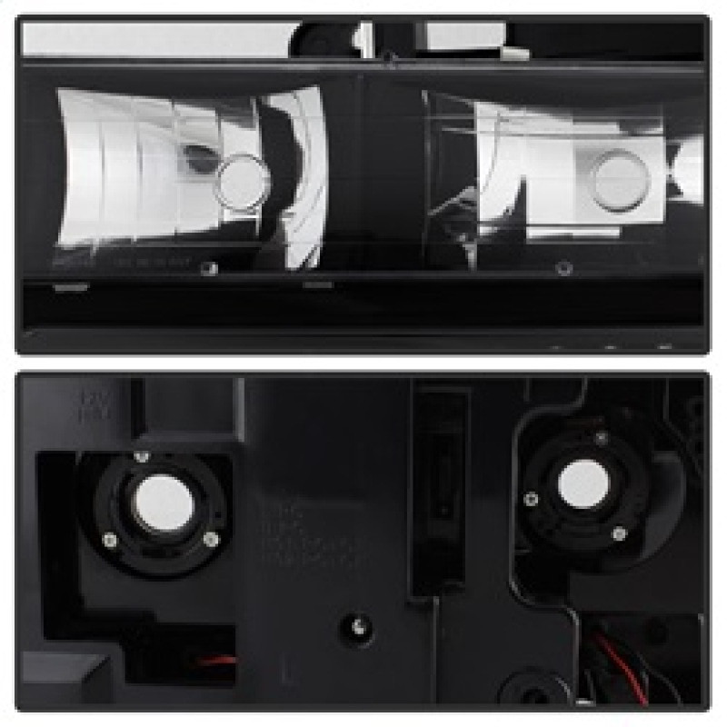xTune Chevy Suburban 94-98 Headlights w/ Corner & Parking Lights 8pcs Black HD-JH-CCK88-AM-BK-SET - 5072221