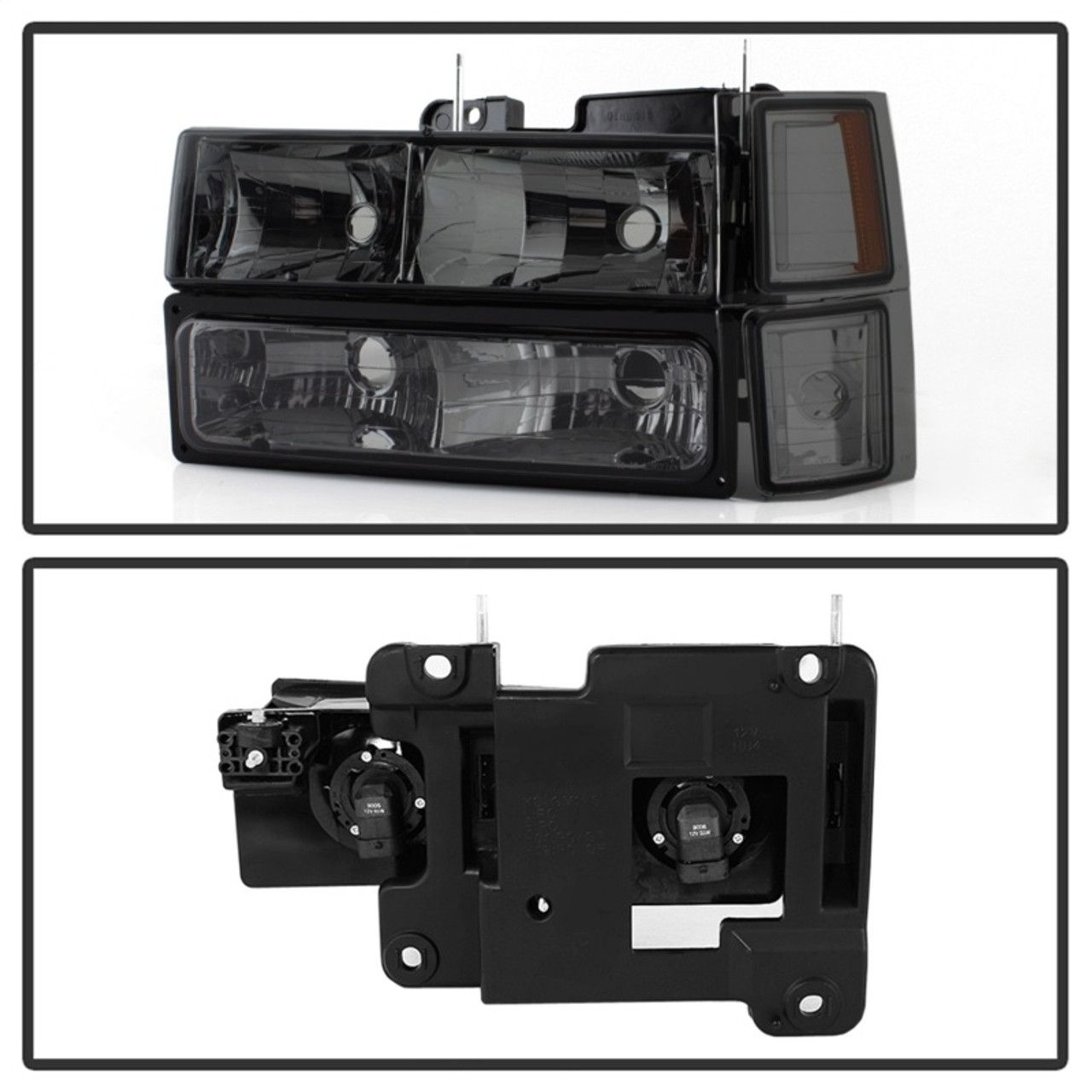 xTune Chevy Suburban 94-98 Headlights w/ Corner & Parking Lights 8pcs Smoked HD-JH-CCK88-AM-SM-SET - 5072238