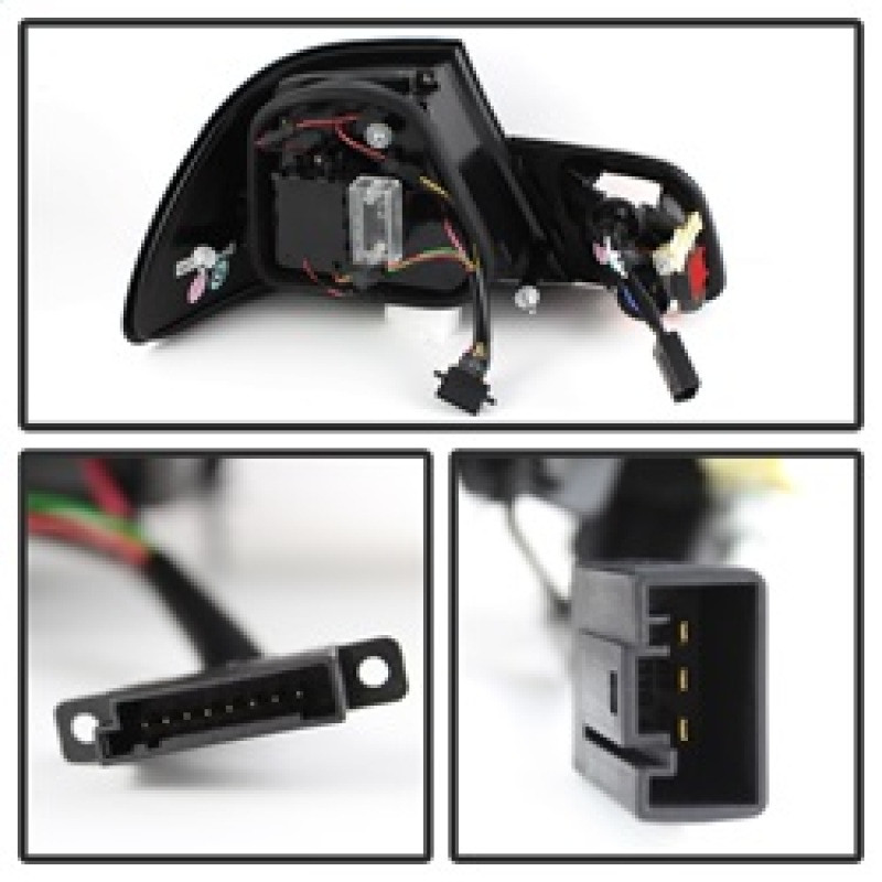 Spyder 04-06 BMW E46 2Dr (Coupe ONLY No Conv.) Lgtbar Styl LED Tail Lghts Blk ALT-YD-BE4604-LBLED-BK - 5076564