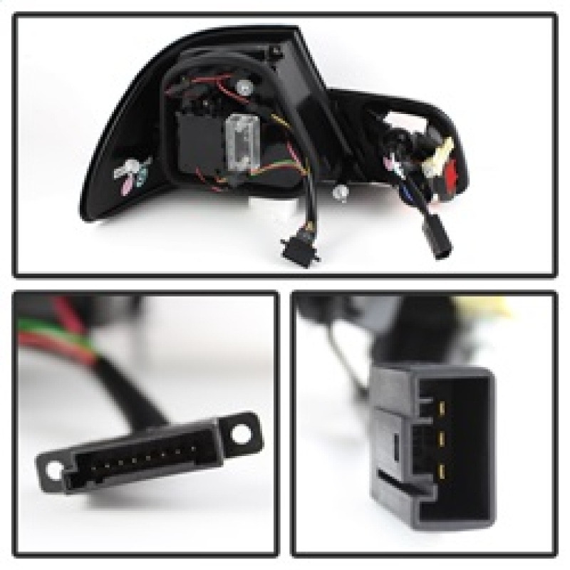 Spyder 04-06 BMW E46 2Dr (Coupe ONLY No Conv.) Lgtbar Styl LED Tail Lghts Blk ALT-YD-BE4604-LBLED-BK - 5076564