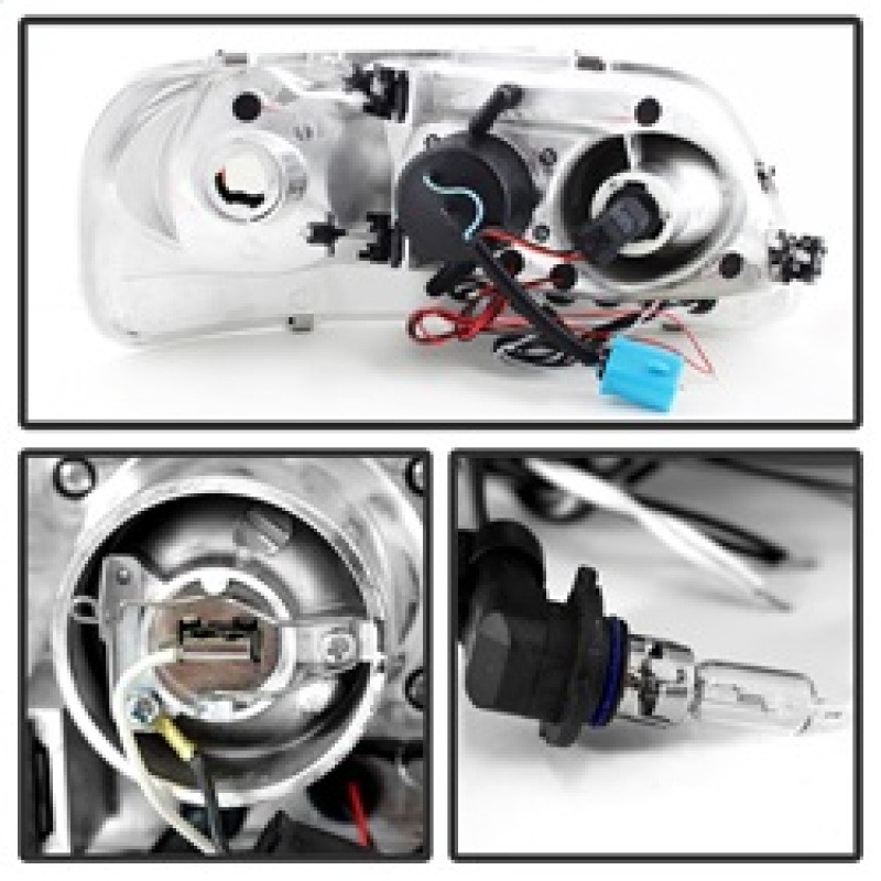 Spyder Ford F150 97-03 Projector - LED Halo Amber Reflector LED Blk Smke PRO-YD-FF15097-1P-AM-BSM - 5078445