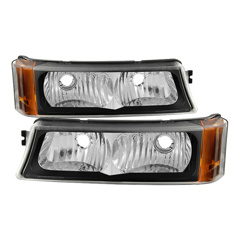xTune Chevy Silverado 03-06 LED Bumper Lights Black CBL-JH-CSIL03-AM-BK - 5079305