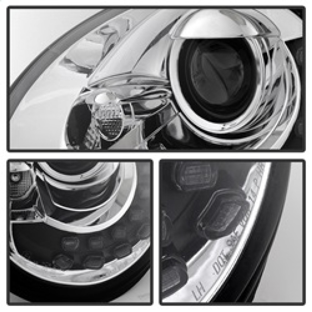 Spyder Volkswagen Beetle 1998-2005 Projector Headlights DRL Chrome PRO-YD-VB98-DRL-C - 5080554