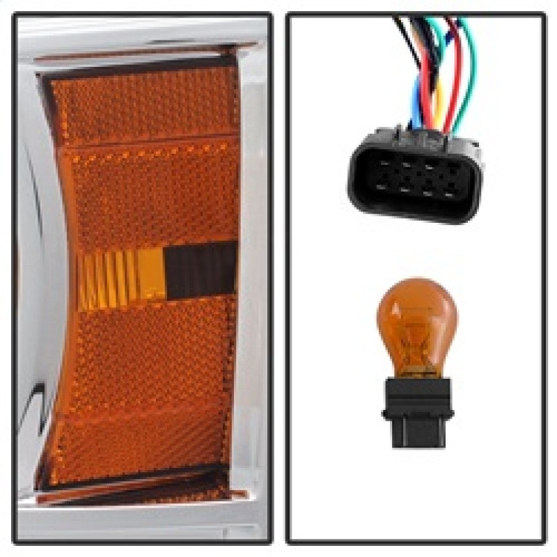 Spyder GMC Sierra 14-16 Projector Headlights Light Bar DRL Chrm PRO-YD-GS14V2-LBDRL-C - 5080868